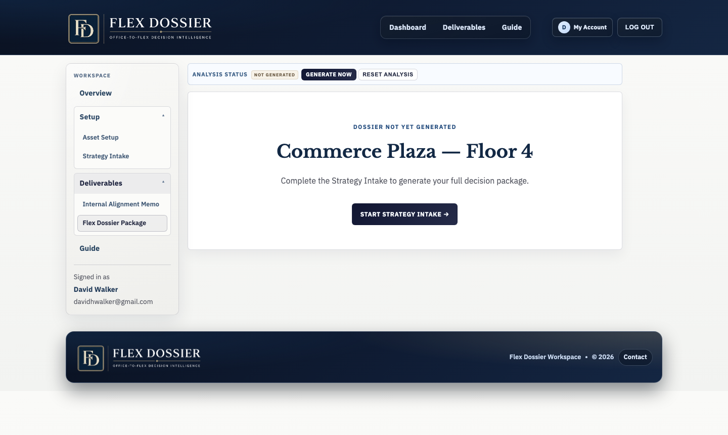 Flex Dossier Package complete decision document